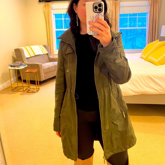 Michael Michael Kors Olive Green Rain Jacket - Picture 9 of 11